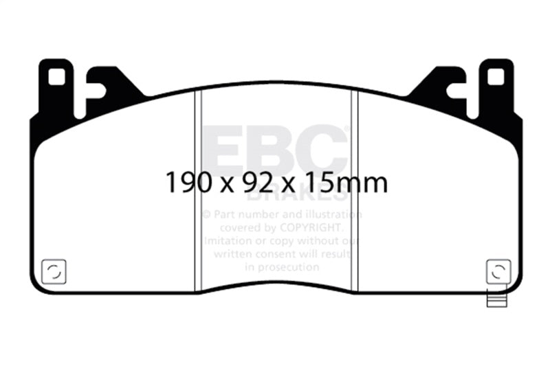 EBC 2015+ Ford Mustang GT350 Bluestuff Front Brake Pads - DP53055NDX