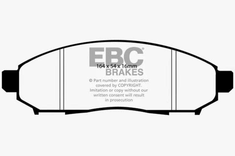 EBC 05+ Nissan Frontier 2.5 2WD Yellowstuff Front Brake Pads - DP41747R