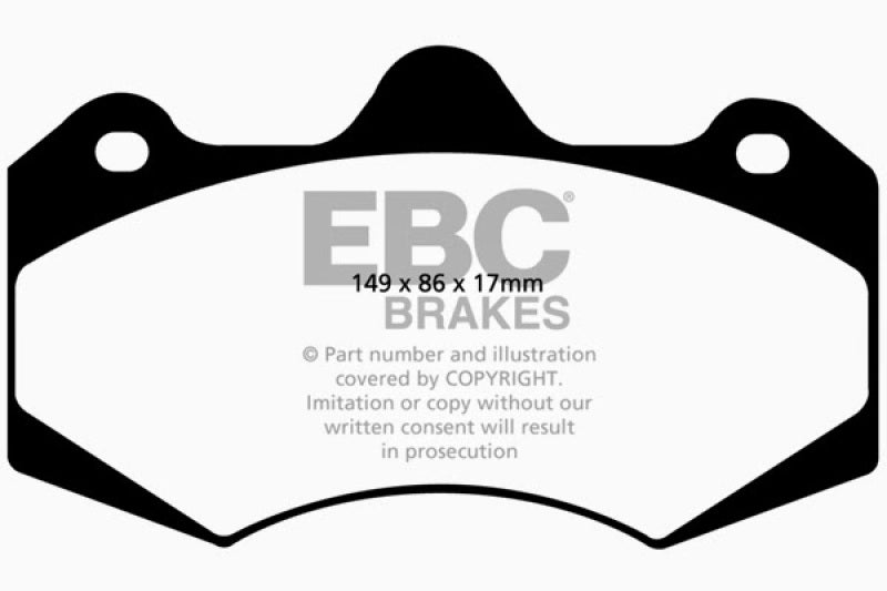 EBC 01-04 Aston Martin Vanquish 5.9 (AP Caliper) Yellowstuff Front Brake Pads - DP4042R