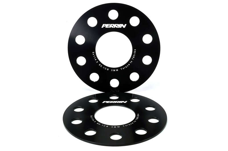PERRIN 23-26 Toyota GR Corolla 60.1mm CB / 5x114.3 BP Wheel Spacers - 3mm - PTP-WHL-103BK