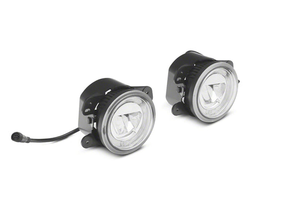 Raxiom 10-23 Jeep Wrangler JK & JL Axial Series LED DRL Fog Lights - J119947-B for 2007-2026 Jeep Wrangler - front view