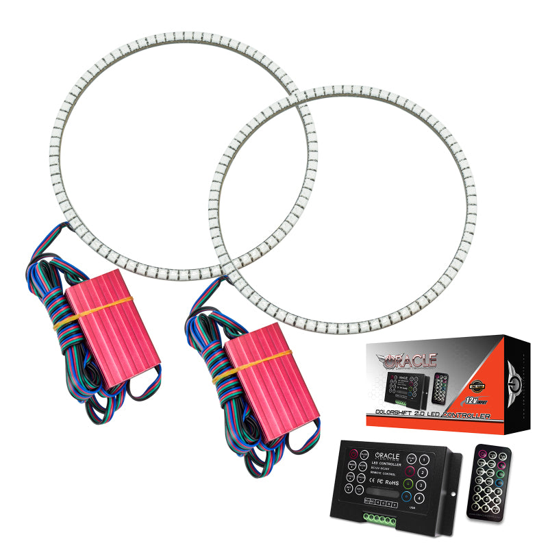 Oracle Jeep Wrangler JL/Gladiator JT LED Surface Mount Headlight Halo Kit ColorSHIFT 2 SEE WARRANTY - 1214-333