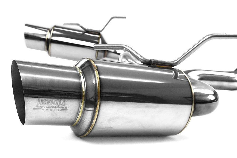 Invidia 08-11 STi Hatch / 11 WRX Hatch Dual N1 Single Layer SS Tipped Cat-back Exhaust - HS08STIGTP