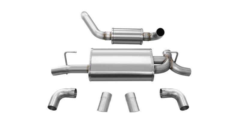 Corsa 2018-2024 Jeep Wrangler JL 2.5in Dual Rear Turn Down Exit Touring Axle-Back Exhaust - 21015