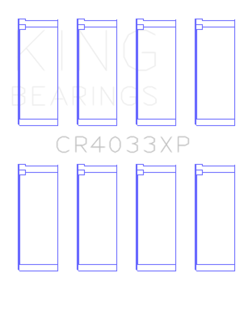 King Honda F20C/F22C / 97-01 H22A4 (Size .025) Rod Bearing Set - CR4033XP.026