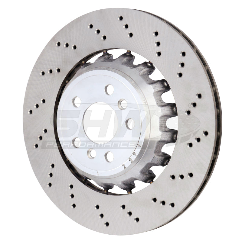SHW 20-21 BMW X3 M 3.0L Right Rear Cross-Drilled Lightweight Brake Rotor (34118054828) - BRR43504