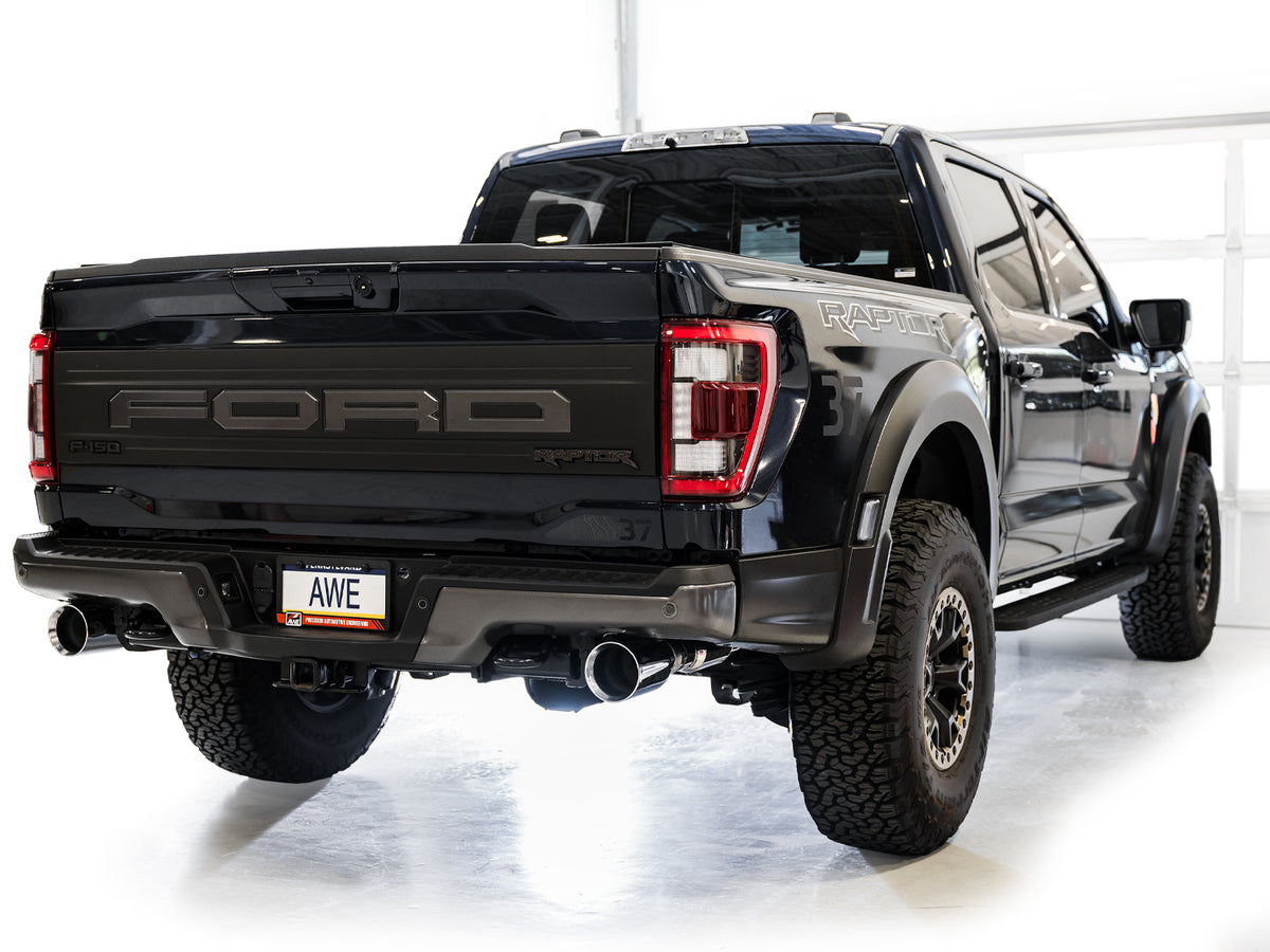AWE Gen 3 Raptor SwitchPath Exhaust  - Chrome Silver Tips - 3025-32356