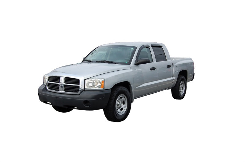 AVS 05-11 Dodge Dakota Quad Cab Ventvisor Outside Mount Window Deflectors 4pc - Smoke - 94656