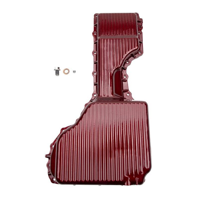 Wehrli 17-19 GM Duramax WCFab X PPE High Capacity Aluminum Oil Pan - WCFab Red - WCF100133-RED