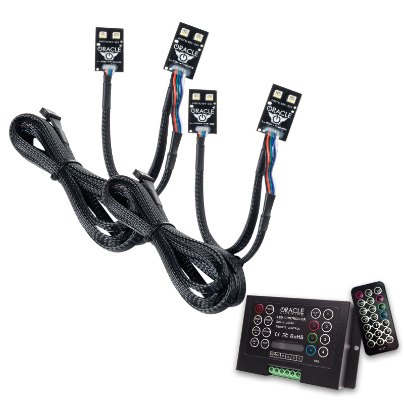 Oracle 2021 Ford Bronco Sport RGB+W Headlight DRL + Halo - ColorSHIFT w/ 2.0 Cntrl SEE WARRANTY - 1454-333