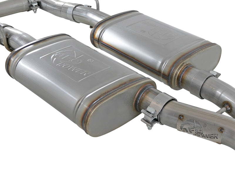 aFe MACH Force-Xp 2-1/2in 304 SS Cat-Back Exhaust 15-19 Dodge Challenger V6-3.6L - Raw Tip - 49-32067