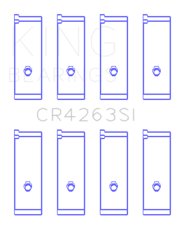 King Engine Bearings Toyota 1Zz-Fe 1.4L/1.6L (Size +1.0mm) Connecting Rod Bearing Set - CR4263SI1.0