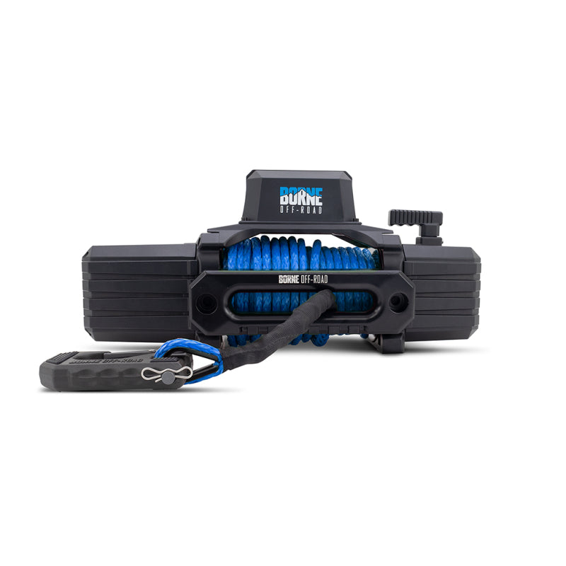 Borne Off-Road 12K Winch - Blue Synthetic Rope - BNWN-12-SBL