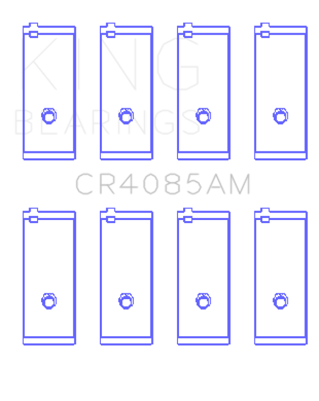 King Engine Bearings Toyota 2T/3T/3T-G/4T-G (Size +0.25mm) Connecting Rod Bearing Set - CR4085AM0.25