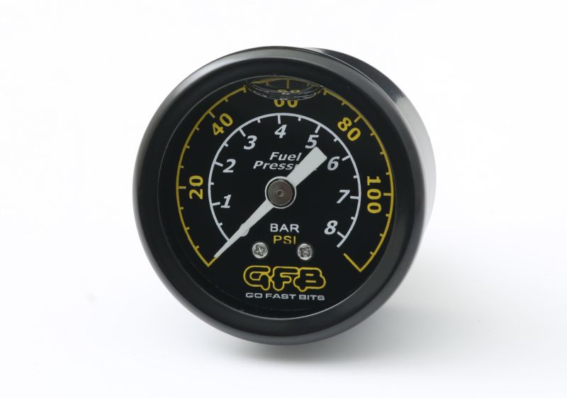 GFB Fuel Pressure Gauge (Suits 8050/8060) 40mm 1-1/2in 1/8MPT Thread 0-120PSI - 5730 by Go Fast Bits - front view