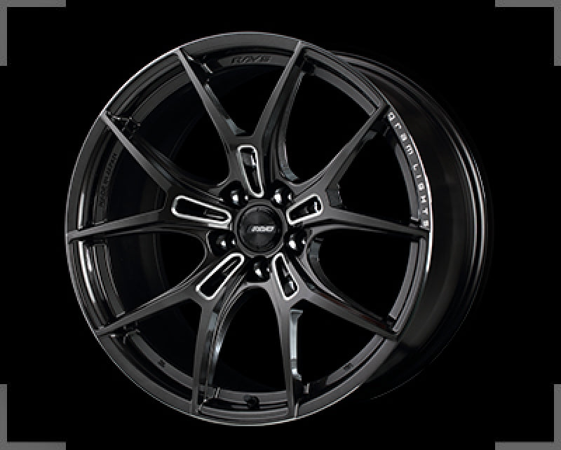 Gram Lights 57FXZ 19x9.5 +38 5-112 Super Dark Gunmetal &amp; Machining Rim Edge DC Wheel - WGFZ438MH8F