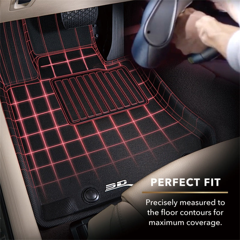 3D MAXpider 23-24 Kia Sportage FWD Gas Kagu Black Floor Mat - Row 1/2 - L1KA07701509