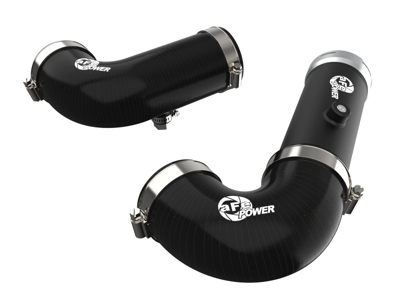 aFe BladeRunner Intercooler Hot &amp; Cold Side Tubes Combo 20-21 GM Trucks 3.0L (td) - Black - 46-20454-B