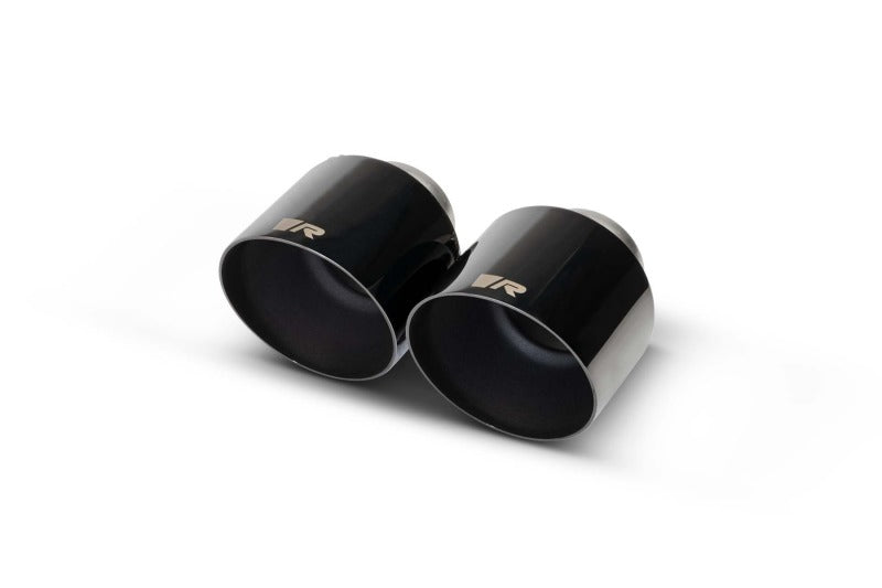 Remus 2019 Toyota GR Supra 115mm Angled Stamped Black Chrome Tail Pipe Set - 0426 80SABR by Remus