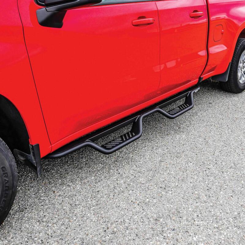 Westin 14-18 Chevy/GMC Silverado/Sierra 1500/2500/3500 Double Cab Outlaw Drop Nerf Bars Tex Black - 20-13715
