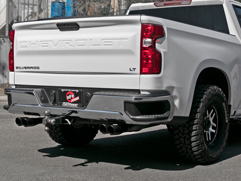 aFe Vulcan Series 3in-2-1/2in 304 SS Cat-Back 2019 GM Silverado / Sierra 1500 V8-5.3L w/ Black Tips - 49-34104-B