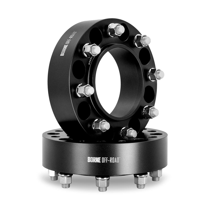 Borne Off-Road Wheel Spacers 8x165.1 116.7 50 M14 Black - BNWS-008-500BK by Borne Off-Road - close-up