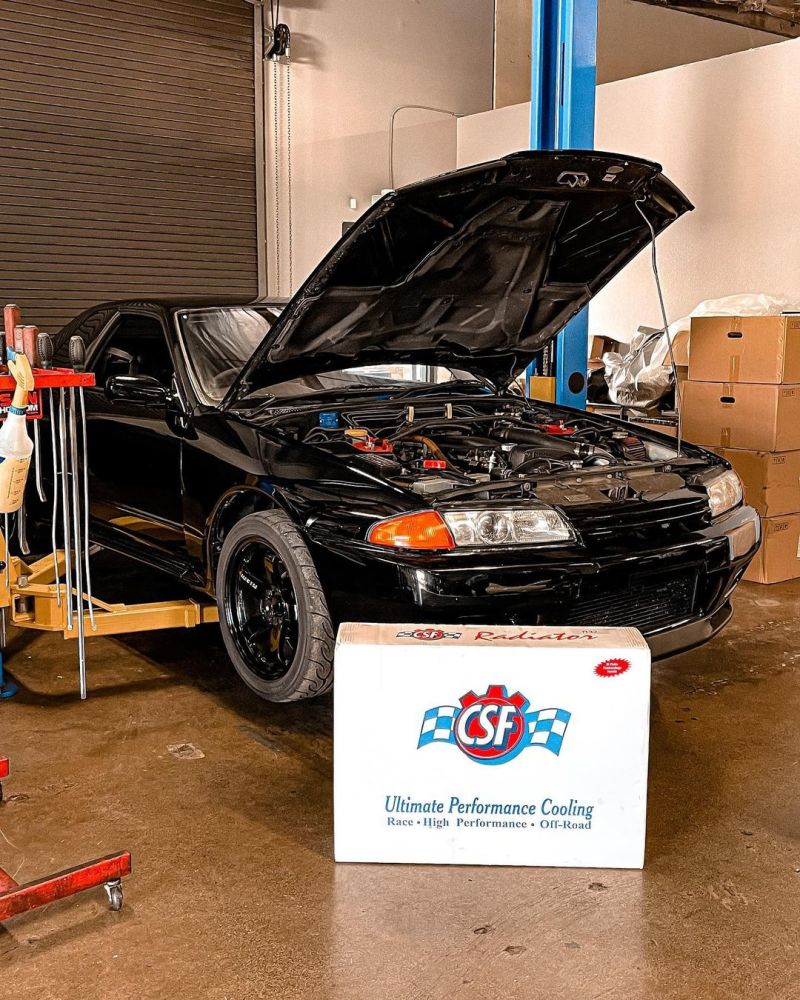 CSF R32 Nissan Skyline GT-R / GT-S Full Billet Aluminum High-Performance Radiator - Raw Finish - 7217