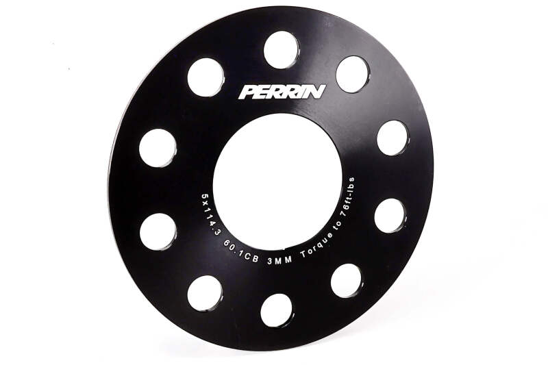 PERRIN 23-26 Toyota GR Corolla 60.1mm CB / 5x114.3 BP Wheel Spacers - 3mm - PTP-WHL-103BK