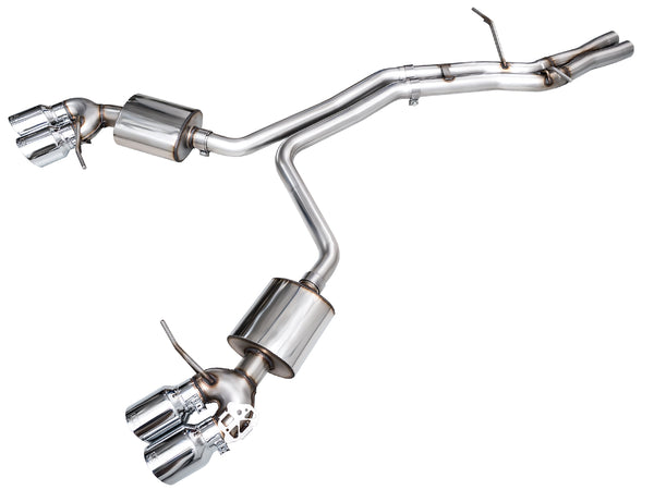 AWE Tuning 19-21 Porsche Macan 3.0T/2.9TT Touring Edition Catback Exhaust w/ Chrome Silver Tips - 3015-42951