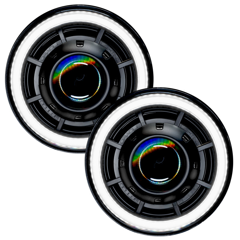 Oracle Oculus 7in Bi-LED Projector Headlights for Jeep Wrangler JK - 6000K SEE WARRANTY - 5876-001