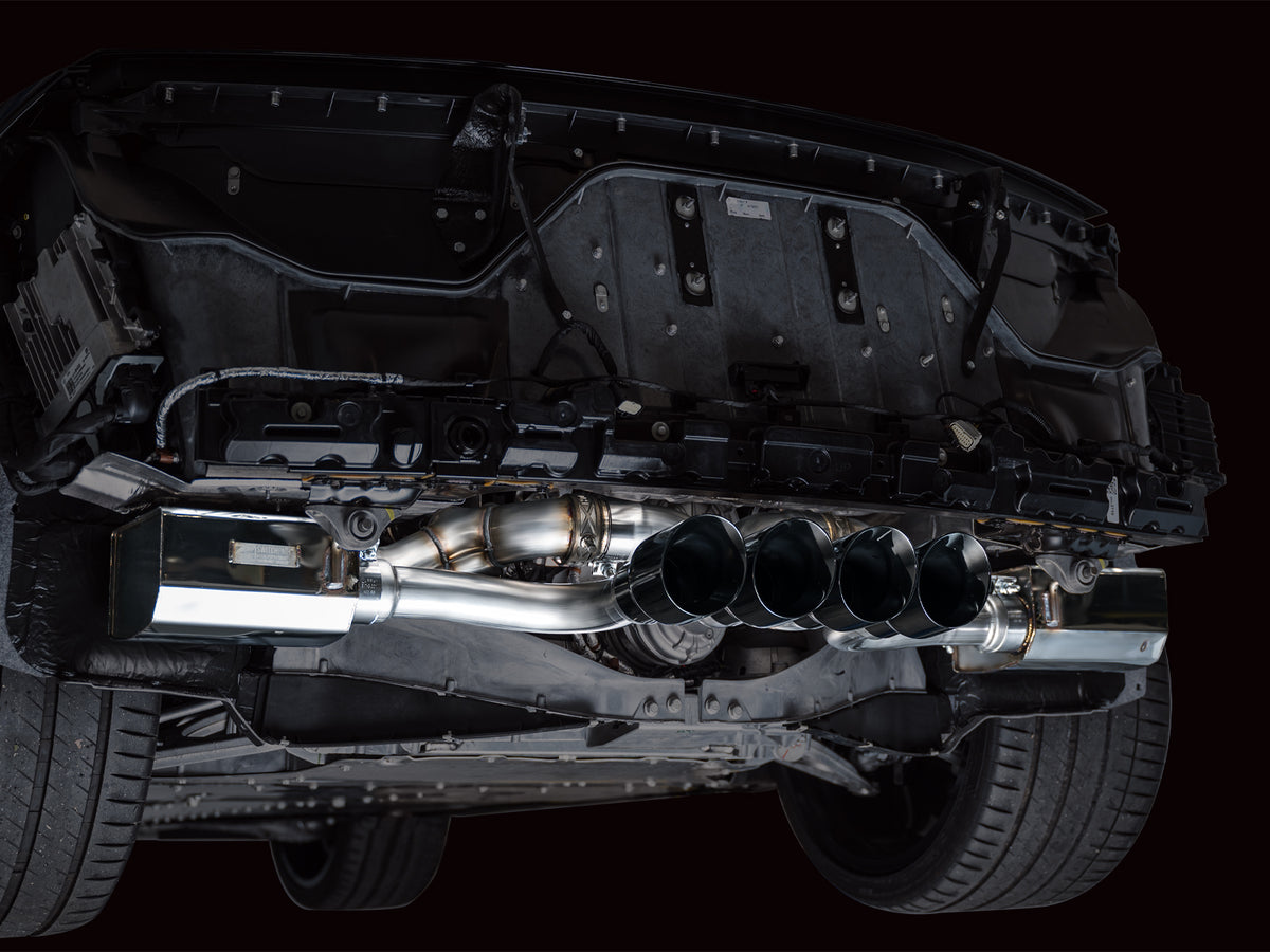 AWE 23+ C8 Corvette Z06 SwitchPath Cat-Back Exhaust - Diamond Black Tips - 3025-43906