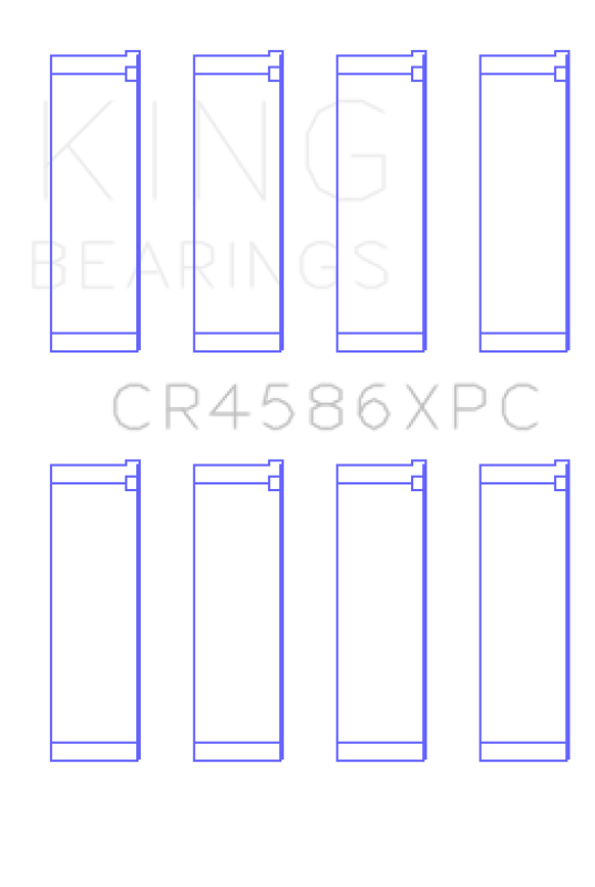 King Mitsubishi 4B11T (Size 0.25) Coated Performance Rod Bearing Set - CR4586XPC0.25