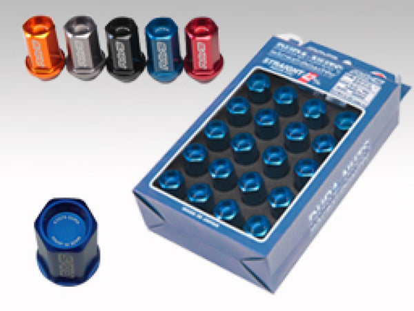 Rays Dura-Nut L42 Straight Type 12X1.25 Lug Nut Set 16 Lug 4 Lock Set - Blue - WDURA4212125U for 2013-2025 Subaru BRZ