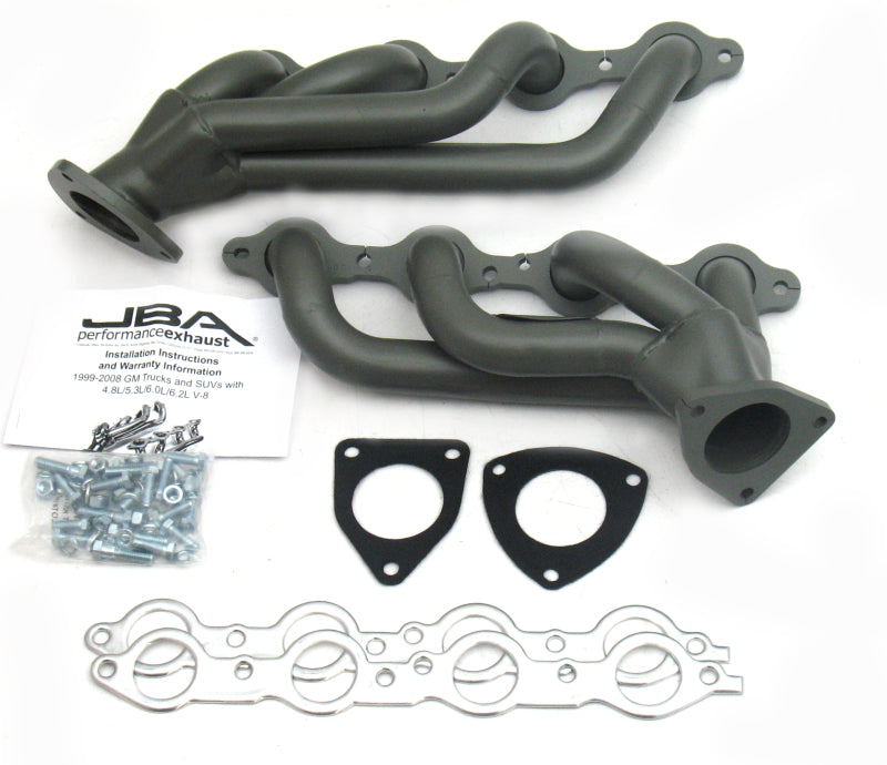 JBA 03-06 GM Truck 6.0L LS w/o EGR 1-5/8in Primary Ti Ctd Cat4Ward Header - 1850S-3JT
