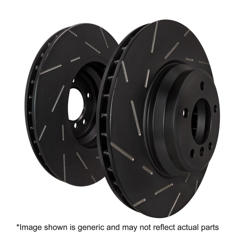 EBC 91-96 Ford Escort 1.8 USR Slotted Front Rotors - USR570 for 1991-2003 Ford Escort - installed view