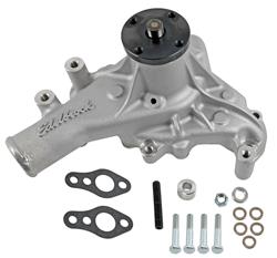 Edelbrock Water Pump for Small-Block Chevy in Satin Finish (Long) - 88110