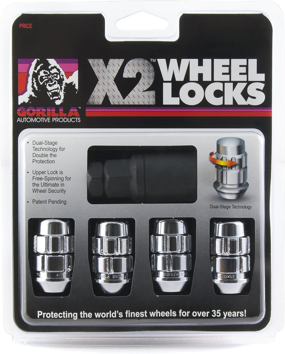 Gorilla Automotive - X2 Lock Acorn 14-1.50 CHR Clam - 71641X