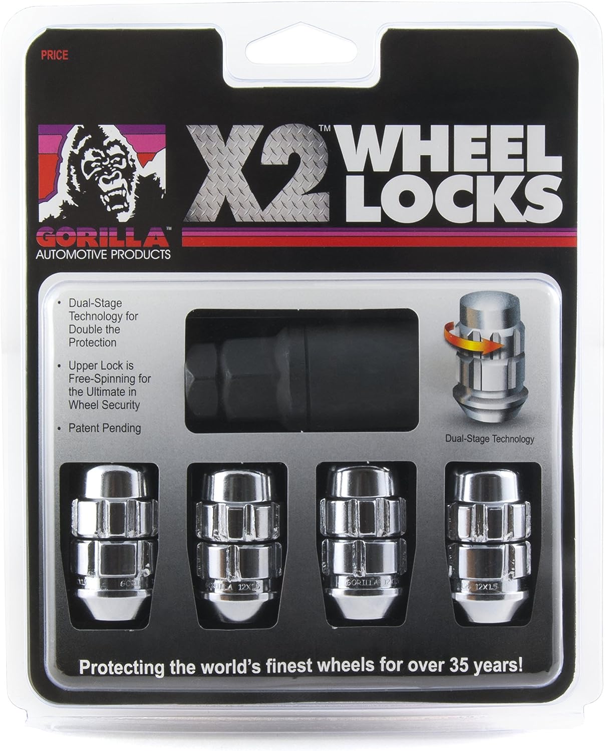 Gorilla Automotive - X2 Lock Acorn 14-1.50 CHR Clam - 71641X