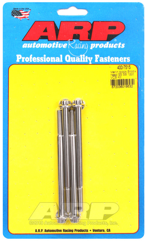 ARP Merlin block, Brodix head SB 12pt valve cover bolt kit - 400-7515