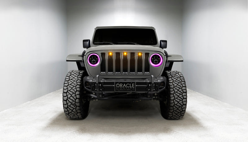 Oracle Jeep Wrangler JL/Gladiator JT 7in. High Powered LED Headlights (Pair) - Dynamic SEE WARRANTY - 5769J-332