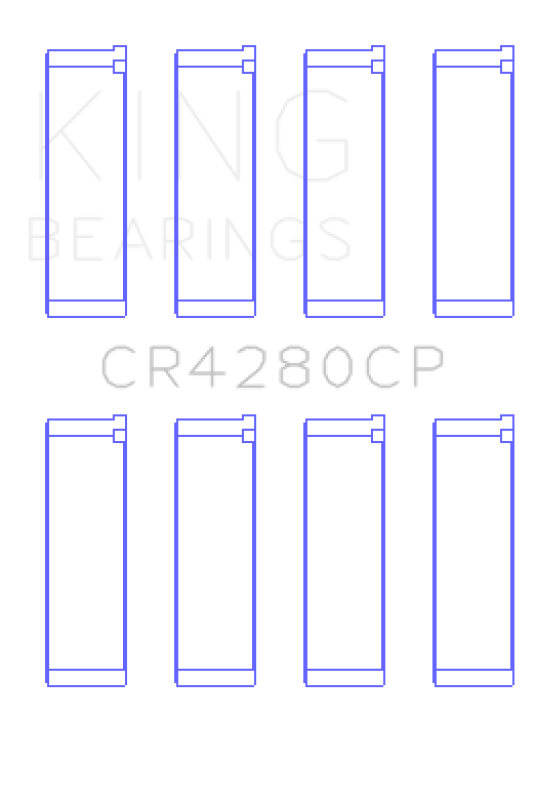 King Engine Bearings Subaru Ej20/Ej22/Ej25 (Incl. Turbo) (Size +0.25mm) Connecting Rod Bearing Set - CR4280CP0.25