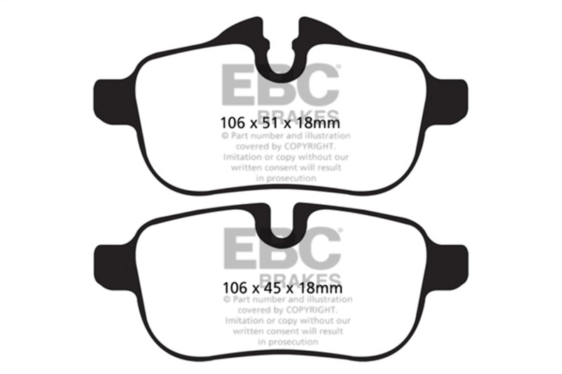 EBC 09+ BMW Z4 3.0 (E89) Redstuff Rear Brake Pads - DP32046C