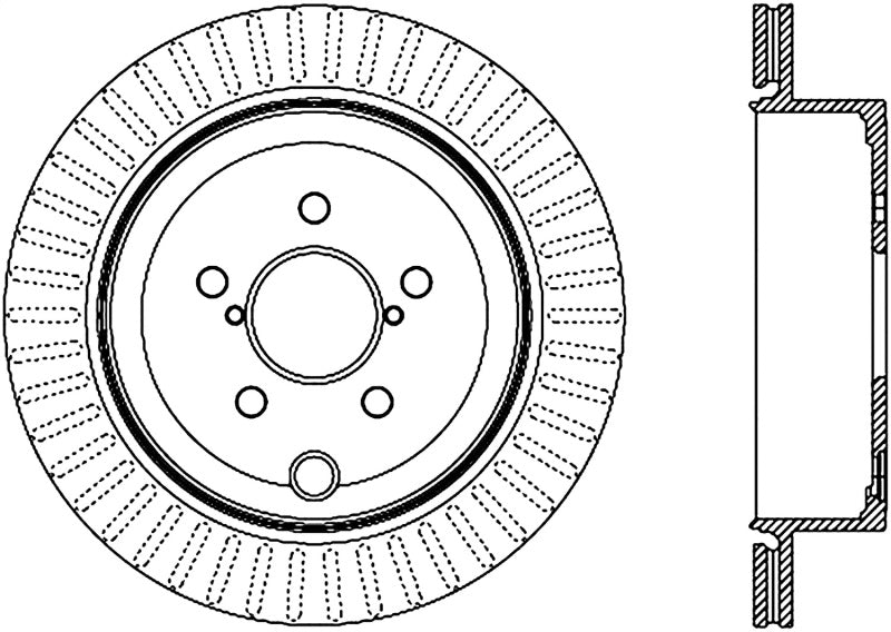 Stoptech 10 Subaru Legacy Rear CRYO-STop Rotor - 120.47031CRY
