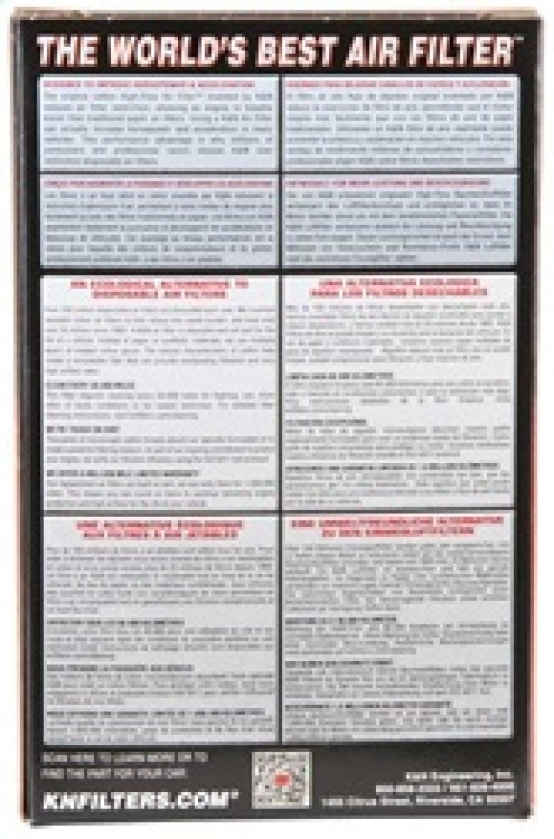 K&amp;N Universal Rubber Filter 2-7/16in Flange ID x 4-1/2in OD x 4-5/16in OD-T 5in Height - RU-0840