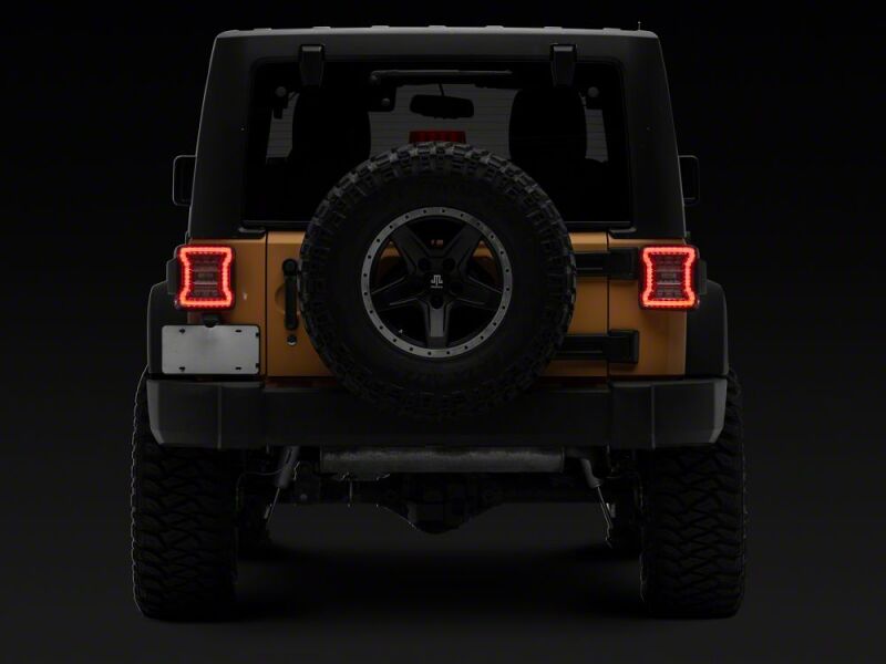 Raxiom 07-18 Jeep Wrangler JK LED Tail Lights- Clear Housing- Clear Lens - J178643 - close-up view 12