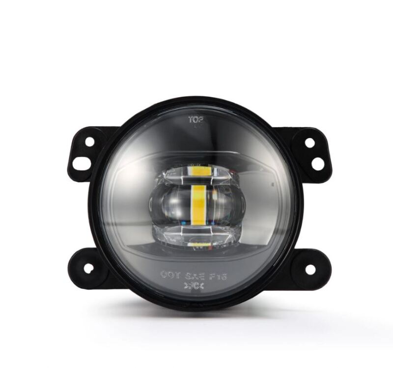 AlphaRex Universal Chrysler/Dodge/Hummer/Jeep DoubleTap Dual Color LED Proj Fog Lights - White/Amber - 210004