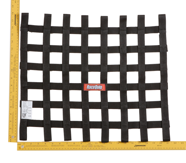 RaceQuip Black 18 X 21 SFI Ribbon Net
