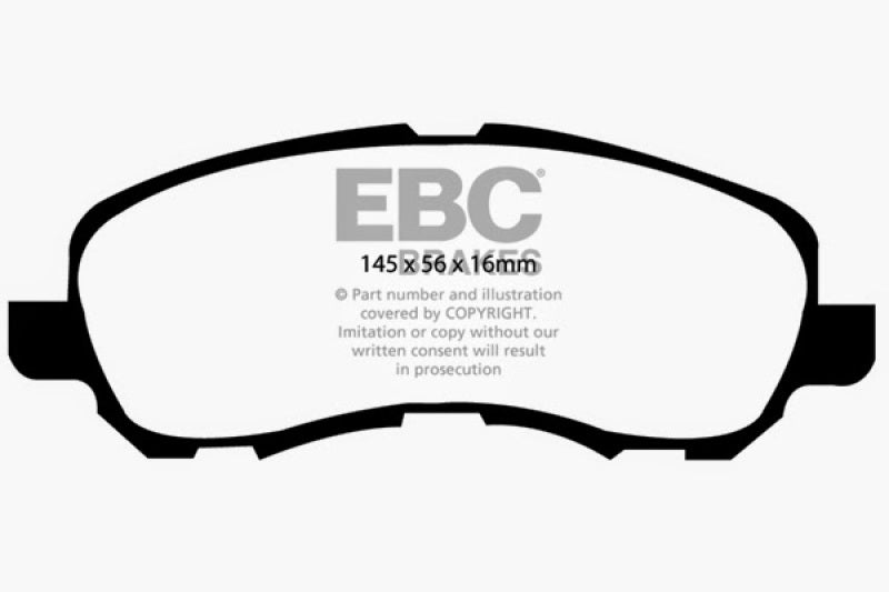 EBC 07+ Jeep Compass 2.0 (262mm Rear Rotors) Greenstuff Front Brake Pads - DP61614