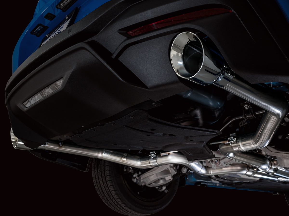 AWE 2024 Ford Mustang GT Fastback S650 RWD Track Edition Catback Exhaust w/ Dual Chrome Silver Tips - 3020-32650