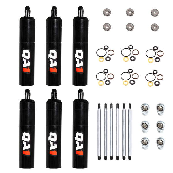 QA1 12.00 Stud/T-Bar V-None Dry LD Piston Shock Large Steel 8.63 - 6 Pack - 5Q93LD-DRY-6PK by QA1 - front view